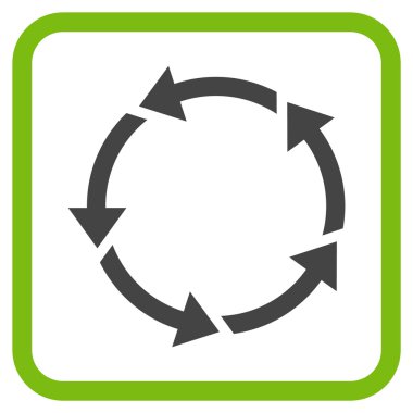 Döndürme vektör simgesi bir çerçeve içinde