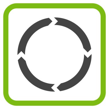 Döndürme vektör simgesi bir çerçeve içinde