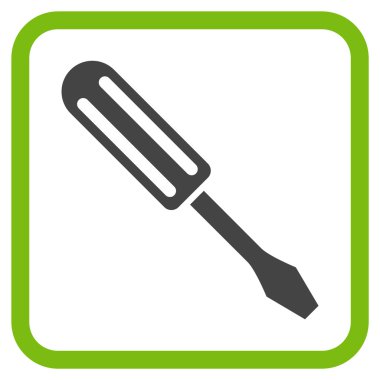 Tornavida vektör simgesi bir çerçeve içinde