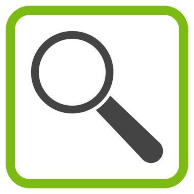 Arama aracı vektör simgesi bir çerçeve içinde