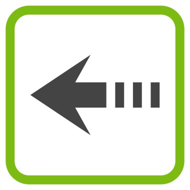 Sol vektör simgesi bir çerçevede göndermek