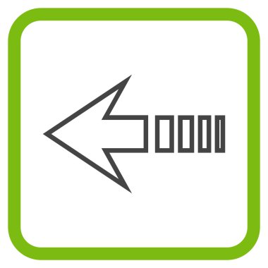 Sol vektör simgesi bir çerçevede göndermek