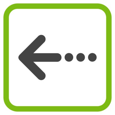 Sol vektör simgesi bir çerçevede göndermek