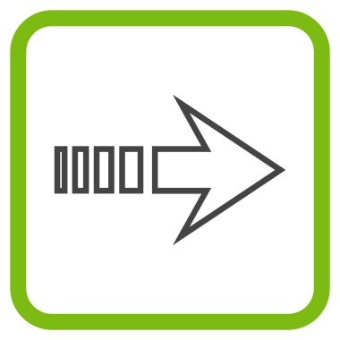 Doğru vektör simgesi bir çerçevede göndermek