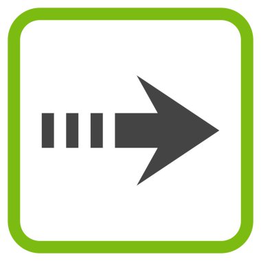 Doğru vektör simgesi bir çerçevede göndermek