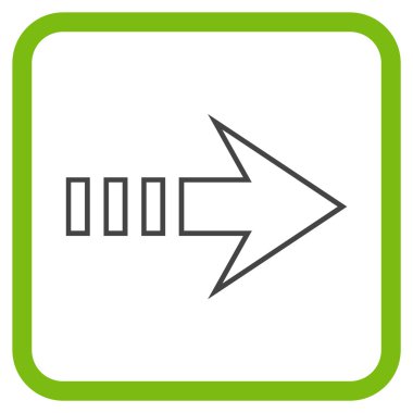 Doğru vektör simgesi bir çerçevede göndermek