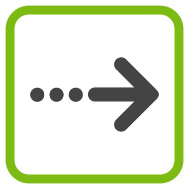 Doğru vektör simgesi bir çerçevede göndermek