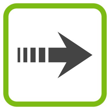 Doğru vektör simgesi bir çerçevede göndermek