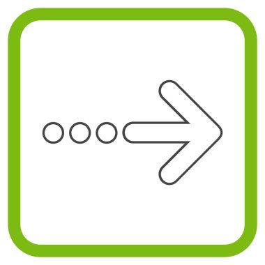 Doğru vektör simgesi bir çerçevede göndermek