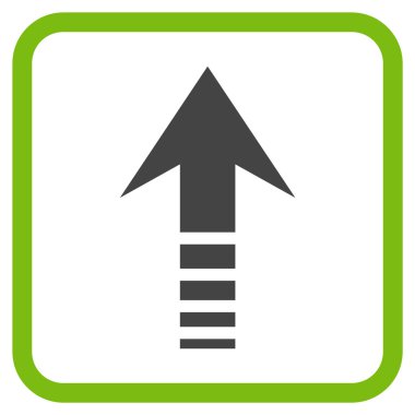 Vektör simgesi bir çerçeve içinde gönder