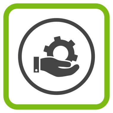 Hizmet vektör simgesi bir çerçeve içinde