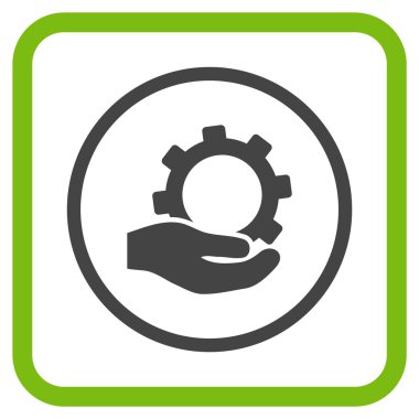 Hizmet vektör simgesi bir çerçeve içinde