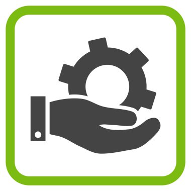 Hizmet vektör simgesi bir çerçeve içinde