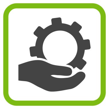 Hizmet vektör simgesi bir çerçeve içinde