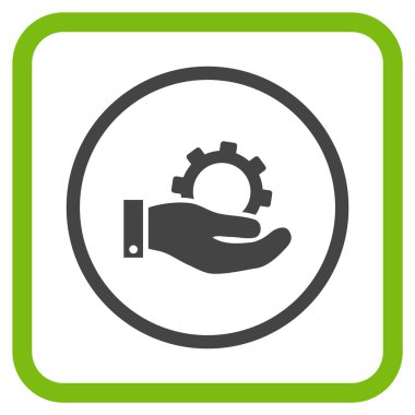 Hizmet vektör simgesi bir çerçeve içinde