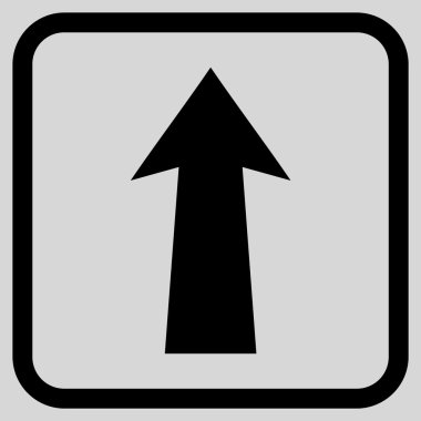 Vektör simgesi bir çerçeve içinde yukarı ok