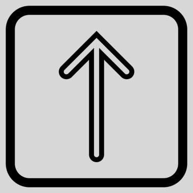 Vektör simgesi bir çerçeve içinde yukarı ok