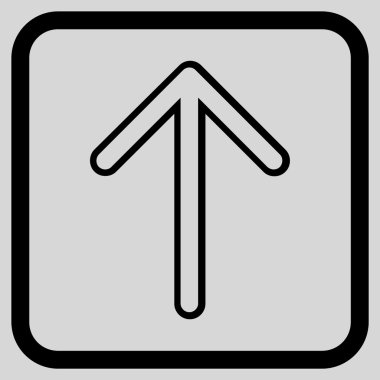 Vektör simgesi bir çerçeve içinde yukarı ok