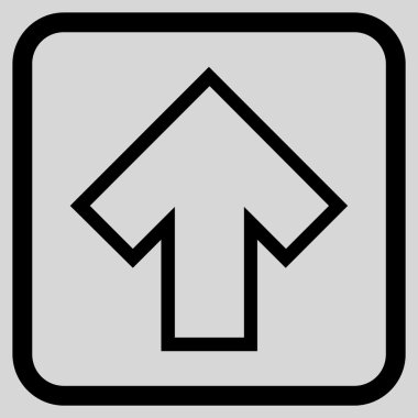 Vektör simgesi bir çerçeve içinde yukarı ok