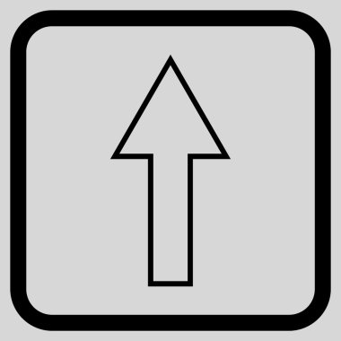 Vektör simgesi bir çerçeve içinde yukarı ok