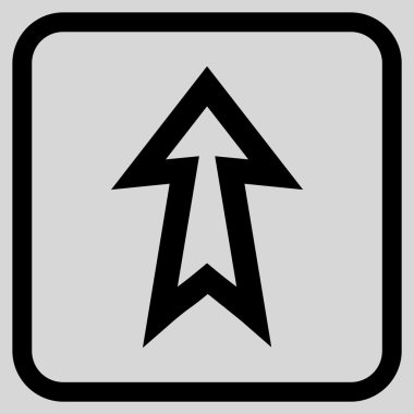 Vektör simgesi bir çerçeve içinde yukarı ok