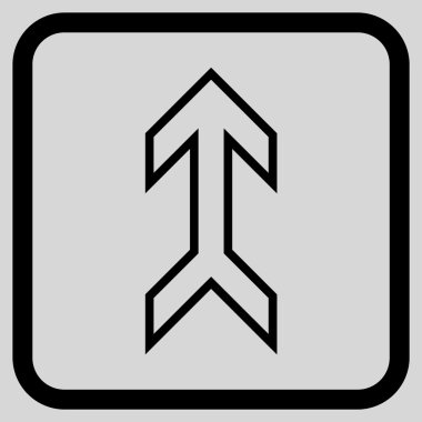 Vektör simgesi bir çerçeve içinde yukarı ok