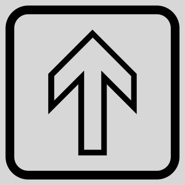 Vektör simgesi bir çerçeve içinde yukarı ok