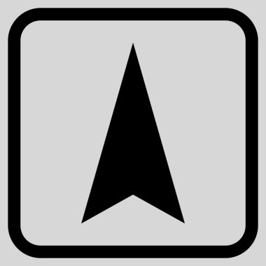 Vektör simgesi bir çerçeve içinde yukarı ok ucu