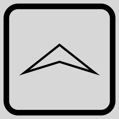 Vektör simgesi bir çerçeve içinde yukarı ok ucu