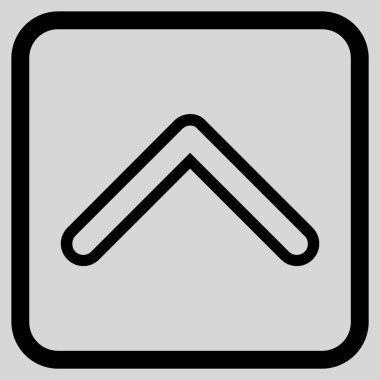 Vektör simgesi bir çerçeve içinde yukarı ok ucu