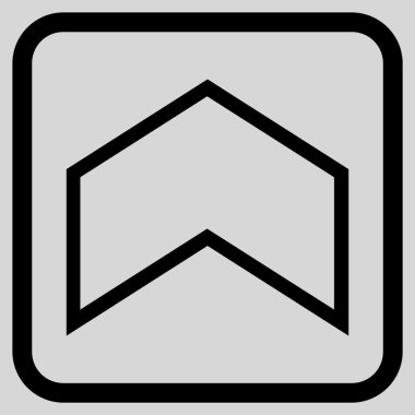 Vektör simgesi bir çerçeve içinde yukarı ok ucu