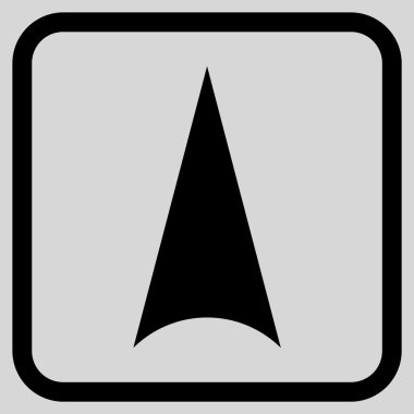 Vektör simgesi bir çerçeve içinde yukarı ok ucu