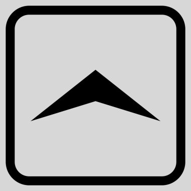 Vektör simgesi bir çerçeve içinde yukarı ok ucu