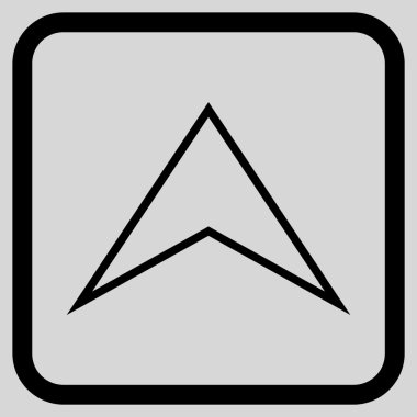 Vektör simgesi bir çerçeve içinde yukarı ok ucu