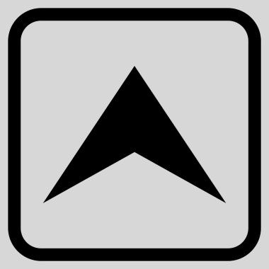 Vektör simgesi bir çerçeve içinde yukarı ok ucu