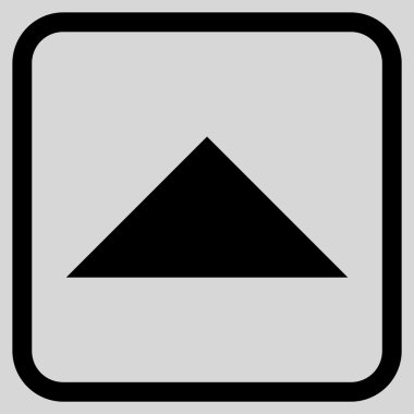 Vektör simgesi bir çerçeve içinde yukarı ok ucu