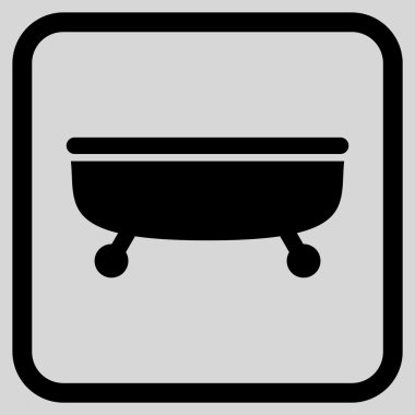 Küvet vektör simgesi bir çerçeve içinde