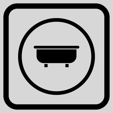 Küvet vektör simgesi bir çerçeve içinde