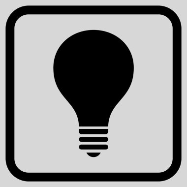 Ampul vektör simgesi bir çerçeve içinde