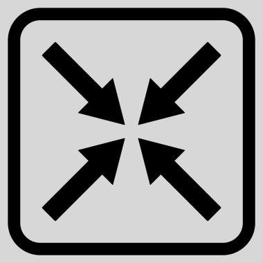 Merkezi oklar bir çerçeve içinde simge vektör