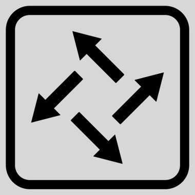 Santrifüj oklar bir çerçeve içinde simge vektör