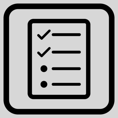 Denetim listesi sayfa vektör simgesi bir çerçeve içinde