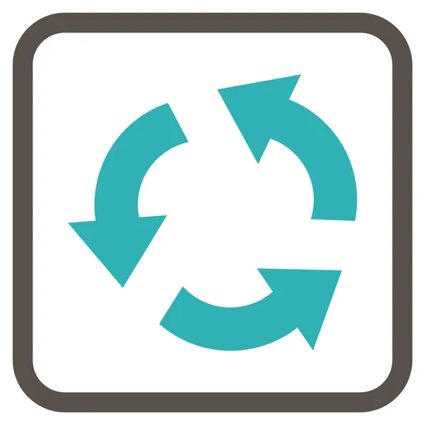 Vektor-Symbol in einem Rahmen recyceln — Stockvektor