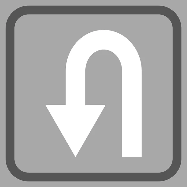 Vända tillbaka vektor-ikonen i en ram — Stock vektor