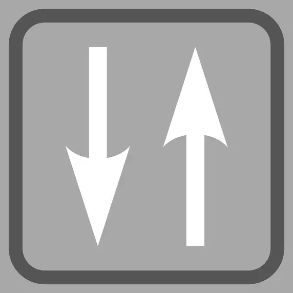 Wymiana pionowej strzałki wektor ikona w ramce — Wektor stockowy