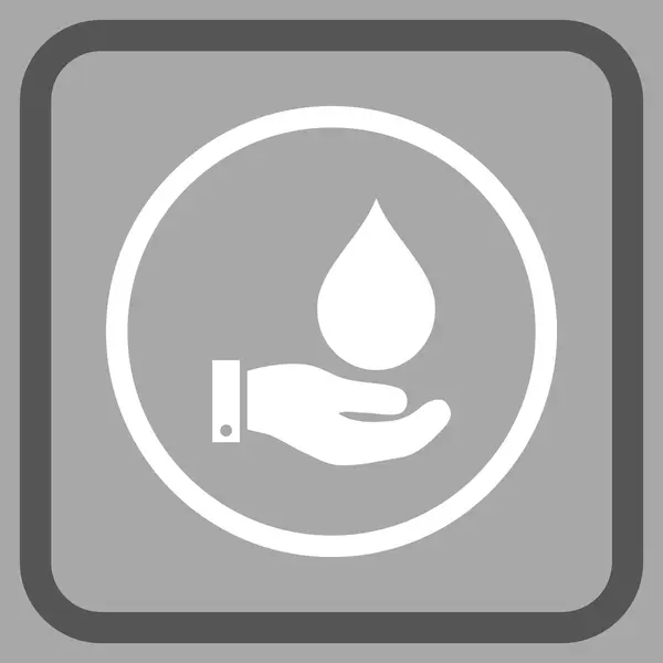 Ícone de vetor de serviço de água em um quadro — Vetor de Stock