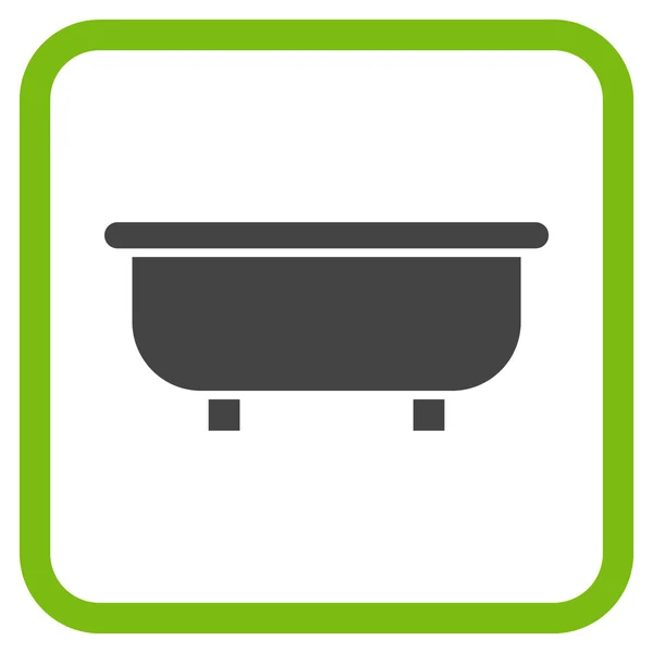 Ikon Vektor Bathtub Dalam Bingkai - Stok Vektor