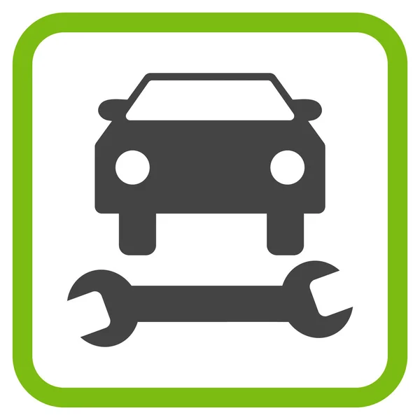 Autó javítás vektor ikonjára a keretben — Stock Vector