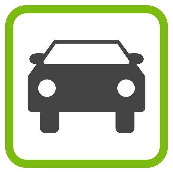 Icono del vector del coche en un marco — Vector de stock