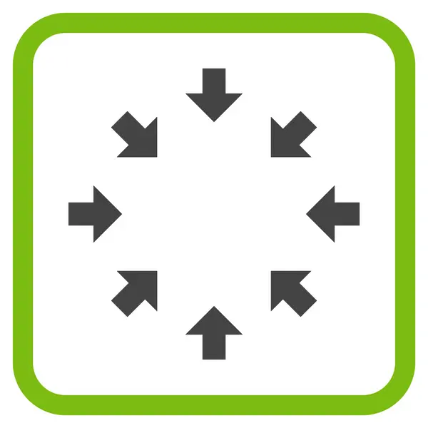 Frecce compatte Icona vettoriale in una cornice — Vettoriale Stock